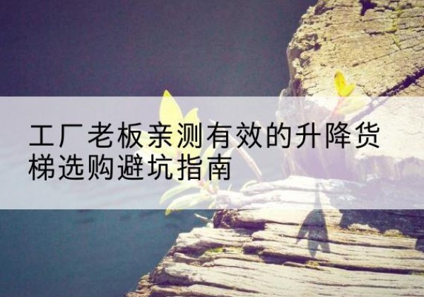 富阳升降货梯怎么选-工厂老板亲测有效的升降货梯选购避坑指南